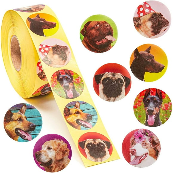 1.5 x 1 Eureka Plaid Multicolor Dog Themed Motivational Stickers for Kids 120pcs 